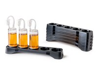 Steritest™ carrying trays for transport and incubation of media-filled canisters